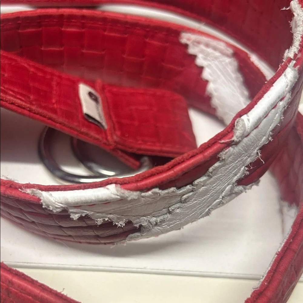 Stylish Red Woven Belt